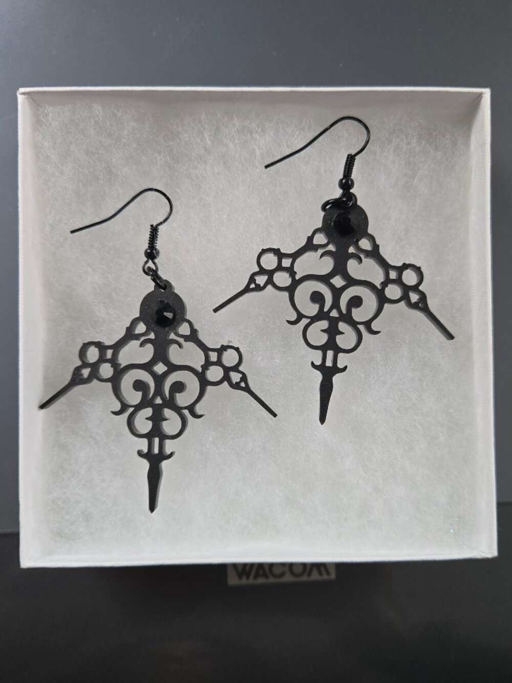 Clock hand earrings